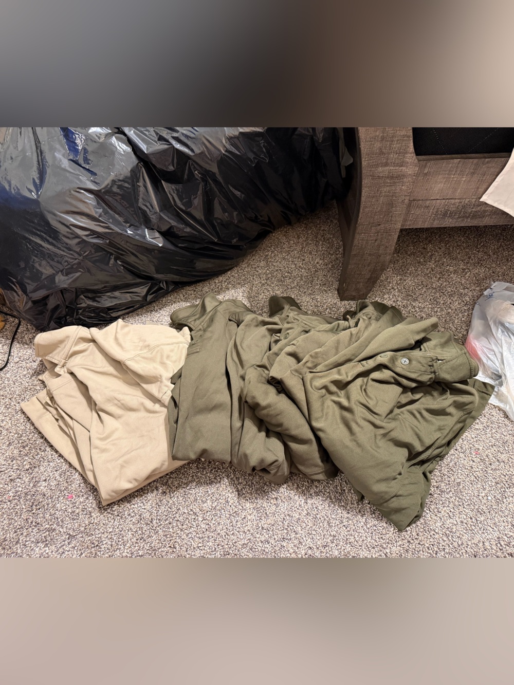 CQR Bundle Men's Long Sleeve Military Green & Khaki Shirts